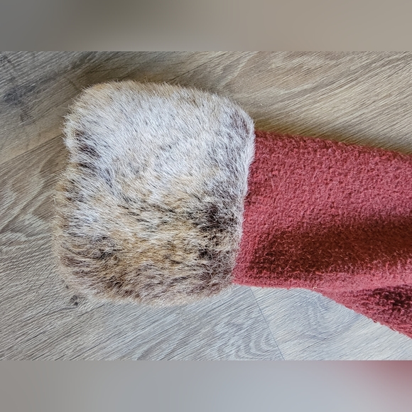 Tasha Polizzi Red Wool Coat with Faux Fur - Picture 4 of 5